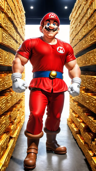 Hasilkan photo real version dari karakter ((Mario)) yg berasal dari Video Games, Mario berperan sebagai as penjelajah coin maze, berbaju merah, kumis lebat bukan main, tampak utuh full body, berbadan kekar muscular dan vein berotot, photo ini harus terlihat seperti di photo studio dan diambil oleh the best cameraman terbaik seantero jagat untuk menghasilkan komposisi gambar yang memuaskan setiap mata yang melihatnya. 
"hahahaha... I love Indonesia" :p