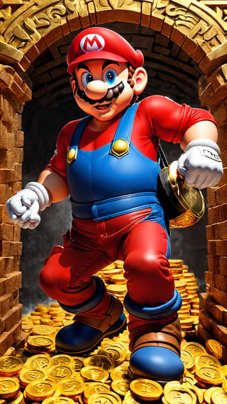 Hasilkan photo real version dari karakter ((Mario)) yg berasal dari Video Games, Mario berperan sebagai as penjelajah coin maze, berbaju merah, kumis lebat bukan main, tampak utuh full body, berbadan kekar muscular dan vein berotot, photo ini harus terlihat seperti di photo studio dan diambil oleh the best cameraman terbaik seantero jagat untuk menghasilkan komposisi gambar yang memuaskan setiap mata yang melihatnya. 
"hahahaha... I love Indonesia" :p