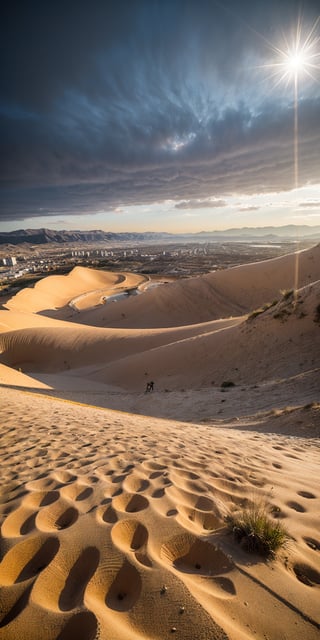 The Sands of Time, resident of the city of Alamut, (behind is the city of Alamut) wide and open image, (attractive and sensitive body), light clothing silk, Dark and Gloomy, Drama, Jimmy Chin, Joel Sartore, David Guttenfelder, Isometric Perspective, Harmony, Modern Urban Composition, Epic, Ancient,realhands