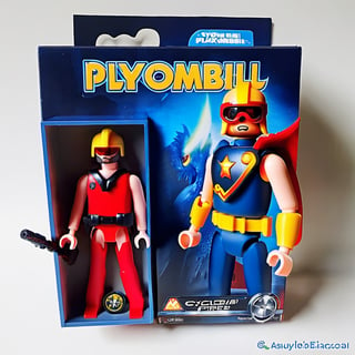 Cyclobil: Combining Phoenix-Force Cyclops with Playmobil, this action-figure beams ruby lasers:0.5 encased in fire-proof playmobil box:0.6 which cannot contain Phoenix fire:0.3, awe_toys,awe_toys