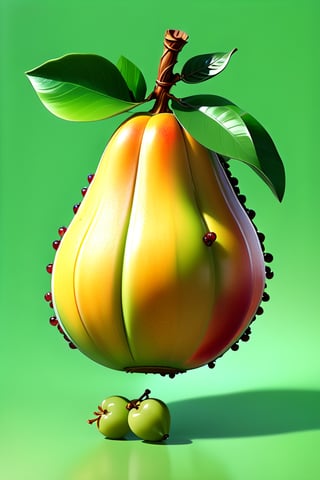 8K,Best quality, masterpiece, ultra-high res, (photorealistic:1.4), Masterpiece, Concept Art,  (full Croma green background), canistel fruit,  