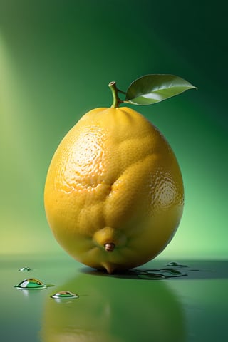 8K,Best quality, masterpiece, ultra-high res, (photorealistic:1.4), Masterpiece, Concept Art,  (full Croma green background), single Lemon