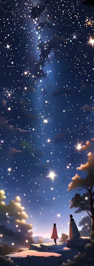 The entire galactic starry sky,Magnificent,Twinkling starlight,boundless,Fantastic sights。