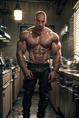 full Body, reralisitic, masterpiece, amazing photography, 8k, HDR, ultra high resolution, realistic face, realistic body, realistic eyes, high detailed eyes, muscular naked man cooking in a dirty kitchen, perfect face with beard,  ultra high resolution,8k,Hdr,nakedman,Sexy , soft light, perfect face, Muscular,perfecteyes, cinematic light, soft box light, pal colors, unsaturated colors, France Male,abandoned_style,photo of perfecteyes eyes,3DMM,reiner braun,midjourney,(MkmCut),Sexy Muscular,t0r3t0,handsome Italian