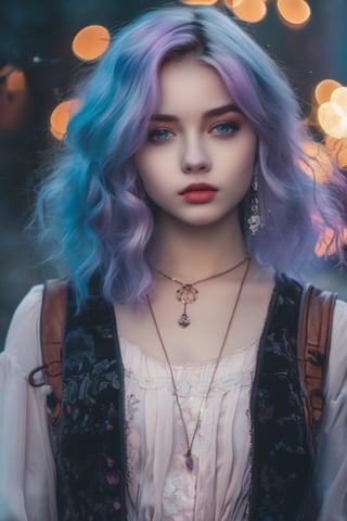  Masterpiece, Best Quality portrait of a teenage girl, cold color palette, (gothic style:1.2), . 8k, UHD, HDR