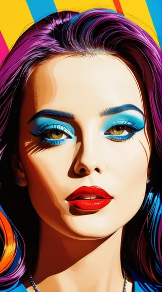 
Pop Art, a woman, vivid colors, flat color, 2D, strong lines, Pop Art, 20 yo,detailmaster2,FilmGirl