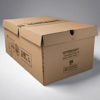 masterpiece,best quality,photo realistic,Cardboard box, closed