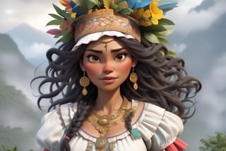 Female character with a nurse theme, Her attire and accessories should be infused with Colombian mythology or regional Colombian clothing, mirroring the deep roots and narratives of the country, Construct various poses that display her nursing abilities, paired with a demeanor of unwavering assurance, showing faith in her healing prowess even against the most dire of ailments, Her facial expressions should emanate an iron-willed determination, a profound desire to ensure wellness, and eyes that shimmer with a magical healing glow, indicative of her unparalleled commitment to care, Set against a canvas of breathtaking landscapes from Colombian regions, celebrating the country's scenic splendor and legacy, Her hands, the very conduits of her magical healing, should be intricately detailed, resonating with a potent energy, portraying them as the epicenter of her restorative powers. The final depiction should highlight a nurse whose healing magic, combined with her Colombian-inspired garb, ensures that not even the gods can snatch away a life under her care."