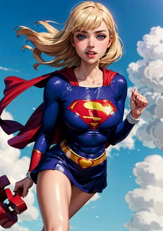 artgerm_lora, 1girl, supergirl_lora, masterpiece, detailed, flying, blue sky, lora:supergirl_v2b:0.6
,Supergirl