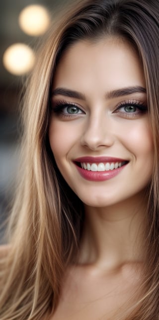 create a beautiful woman, red long hairs , grey eyes , black lips, hourglass body, natural breast, she is looking at camera with bright smile,happy exciting,french beauty, age 18, model,photo of perfecteyes eyes,leonardo, wearing pencil dress, long hair, perfect body, beautful face, small nose ring