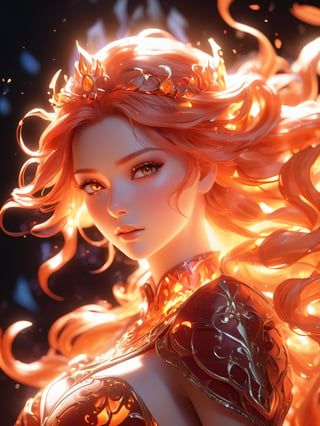 (cute flame goddess, flaming veins), red and orange tones, 4k, full body,big breast), (masterpiece, best quality, ultra-detailed, best shadow), (detailed background, fantasy), princess cloth, (beautiful detailed face), high contrast, (best illumination, an extremely delicate and beautiful), ((cinematic light)), colorful, hyper detail, dramatic light, intricate details, (1girl, 20 year old, solo, blowing messy hair, sharp face, amber eyes, hair between eyes,dynamic angle), blood splatter, swirling black light around the character, depth of field, light particles,(broken glass),magic circle