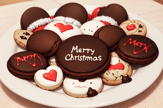 Christmas bakery cookies, chocolate cookies

