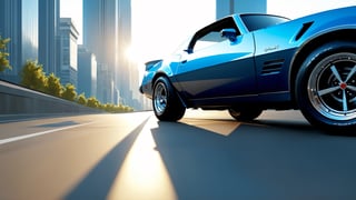 4k, masterpiece, 1981 pontiac firebird esprit (trendwhore style:1.4), abstract art, abstract sunlight, abstract blue theme. frontal and side view, cityscape background, sharp details. BREAK highest quality, detailed and intricate, original artwork, trendy, vector art, award-winning, artint, SFW, ,night city,DonMW15pXL,