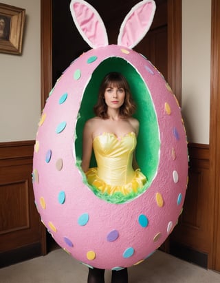 Photo of a Easter Egg Costume with a woman inside