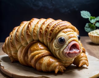 croissant in the form of a tardigrade