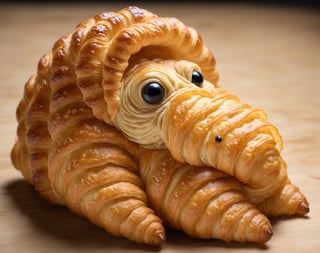 croissant in the form of a tardigrade