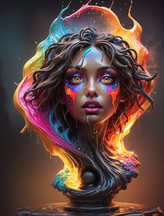 ultra detailed artistic abstract photography of liquid lust,detailed captivating eyes on molten statue,asymmetrical,gooey liquid hair,color exploding lips,highly refractive skin,Digital painting,colorful,volumetric lighting,8k,by Cyril Rolando,by artgerm,Trending on Artstation,16k resolution,300 dpi,600 dpi,4k,Contest winner,High definition,detailed,realistic,8k uhd,high quality,