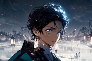 masterpiece, best quality, high quality, 1boy, solo, male focus, looking at viewer, upper body, , kamado_tanjirou, 

1male, 16k, hd, detailed, futuristic, masterpiece,samurai, detailed face, complex_background,no_humans, detailed face, beautiful detailed eyes), High contrast, (best illumination, an extremely delicate and beautiful),cool pose ,midjourney