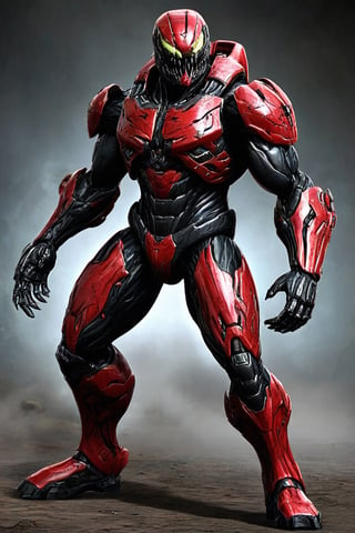 Halo Reach Spartan infected with Marvel universe symbiotes such as Venom and Carnage