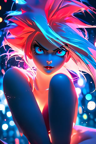 girl, petite body shape, hyper realistic pastel color masterpiece, beautiful anime woman realista, cara perfecta, smokey atmosphere, hyper realistic masterpiece of an anime vampire woman, wearing black and red, with platinum blonde hair and pale fair white skin, at night, twilight, evening, outside, particles visible, light from behind, hyper realistic detailed lighting, hyper realistic shadows hyper realistic masterpiece, highly contrast water color pastel mix, sharp focus, digital painting, pastel mix art, digital art, clean art, professional, contrast color, contrast, colorful, rich deep color, studio lighting, dynamic light, deliberate, concept art, highly contrast light, strong back light, hyper detailed, super detailed, render, CGI winning award, hyper realistic, ultra realistic, UHD, HDR, 64K, RPG, inspired by wlop, UHD render, HDR render