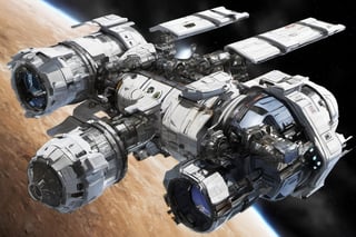  space, high_resolution, high detail, asteorid belt , realistic, realism, futuristic, ion_engines, space station, stream lined, action, 