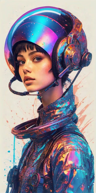 in a retort background portrait of little (alien woman):1.5, Prominent eyes, illustration, anime, vector, nft, azuki style, anime style, cowboy shot, digital multi colored, slick bold design, clean, glossy lines, digital illustration, gloss finish, funk aesthetic, impeccable detail, awesome visual impact, endowed with gloss finish, bathed in volumetric lighting, refined by Add_Details_XL-fp16 algorithm, 4D octane rendering, infused with global illumination and precise line art, softened through macros, executed with V-Ray, epitome of visionary art, nuanced by elegant perfectionism and pop art consumerism, infused, aw0k euphoric style --niji 50 --auto --s2 --testp --chaos 50