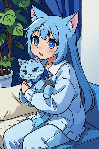 A blue CAT