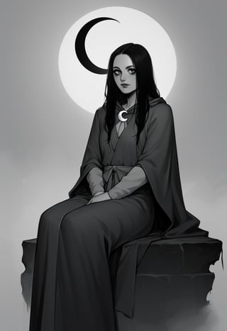 score_9, score_8_up, score_7_up,BREAK,
txzndevil, solo, long hair, sitting, monochrome, 
greyscale, crescent, cloak, 1other, robe, horror \(theme\)