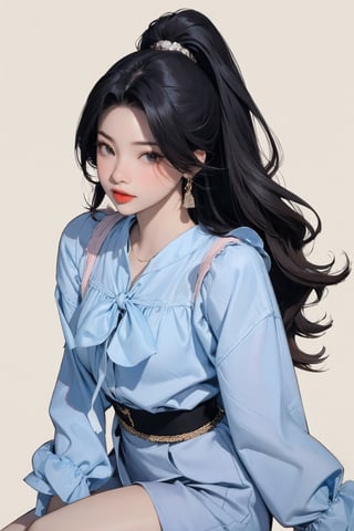 1girl, looking at viewer, different hairstyle, earrings, dynamic composition, wide angle, ancient fantasy, digital painting, official art, unity 8k wallpaper, masterpiece, best quality, colorful theme, aespakarina,girl,3D,htt,sim,seolhuyn,lisa,jennie,rosé,jisoo,haohaoulz,huondey