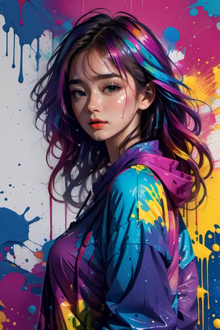 ColorART,pop_art, masterpiece,beauty,1girls,close_up,messy_hair,illustrator,adobe illustrator,splash color background,waist_up,aesthetic portrait,dfdd,full_body,fancy clothes,dripping paint,abstact,LinkGirl