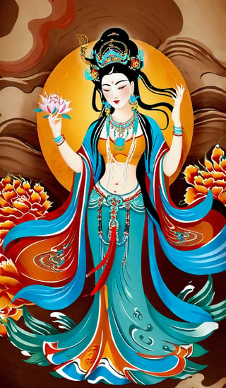 Ancient Chinese Goddess, Dunhuang, Art Style, 