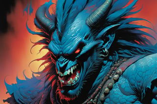 close up of the mans face, a sexy black african mans arm and shoulder, man is staring screaming at the viewer, raging, long hair, the arm and shoulder are covered in a very detailed intricate red and blue dragon tattoo that is protruding outfrom the skin, coming alive, its screaming, scratching, similar to dragon tattoo by Boris Vallejo, slowly you see the small dragon tattoo in parts is coming out of the skin and becoming a real version of the tattoo, sticking out, scales, extended claws, spit, spittle, blood drops, 16K, movie still, cinematic, ,omatsuri,DonMn1ghtm4reXL,DonMWr41thXL ,potma style,monster,retropunk style,Starship,zj,oni style,DonM5yn1hXL