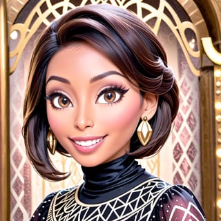 portrait of Egyptian female, smiling, Disney, Pixar style, wearing pharaonic full sleeve clothes, (arabic hijab:1.2), bokeh background
,disney pixar style,score_9,xxmixgirl