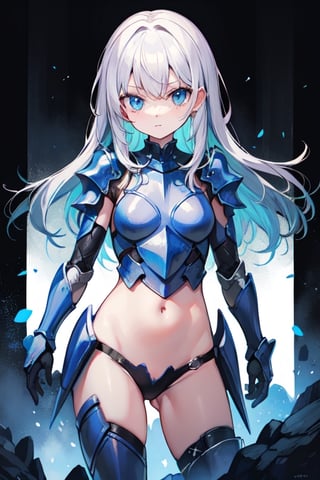 knight armor girl,cutout,groin