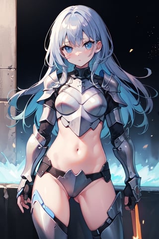 knight armor girl,cutout,groin