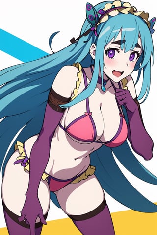  mememe, BiBa, blue hair,  breasts, chaiktrabantrnd, chaika trabant, hitsugi no chaika, bikini