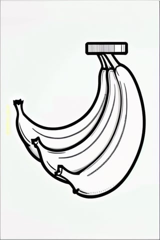 White background, Drawing with only lines, Coloring books, banana,
,IN MATRIX