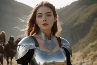 from lord of the rings,  (RAW photo,  4k,  masterpiece,  high res,  extremely intricate) (photorealistic:1.4),  cinematic lighting 1girl,  solo focus,  full body,  summer noon,  hot,  1990s \(style\), cowboy shot, indoors, the upper part of the body,  masterpiece,  best quality,  masterpiece, best quality, official art, extremely detailed CG unity 8k wallpaper,  beautiful detailed eyes,  artbook,  photo,  real,  realistic,  futuristic knight,  (silver,  long hair),  mecha girl,  mechanical parts,  space station,  Expressive Hues,  Vibrant Palette, B lack and white clothes,  (high detailed skin:1.1), lord of the rings (but careful with the word "lord"), Game of Thrones,