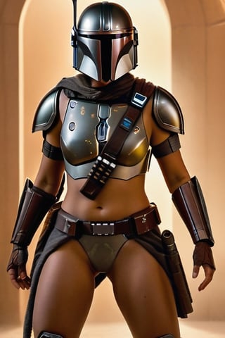 Full body photo,photo real,realistic full body photo,very detailed,nude,naked,full body photo,action pose,bright white lighting,p3rfect boobs,photo r3al,Movie Still,female mandalorian 