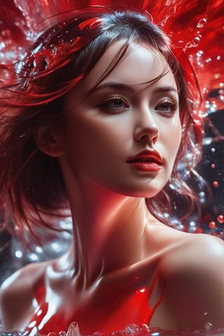 Surreal!! red chrome double exposure. Very pretty russia girl's face. Liquid red ink covered,Incredibly detailed matte paint with rough paint strokes and textures,By Frank Franzzeta,red metal background,

Conrado Roset,

Erik Johansson,

Sandra Chevrier

Jeremy Mann,

16k resolution,

Oil on canvas,

fine art,

super dramatic light,

Sharp focus,High detailed ,Color magic,Saturated colors,runny makeup,rayen dress,short dress,Sexy Pose,perfect split lighting,ice and water