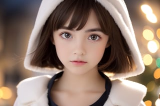 ((1girl, 6year old girl:1.5)), ((Portrait)),loli, petite girl,  whole body, children's body, beautiful shining body, bangs,((darkbrown hair:1.3)),high eyes,(aquamarine eyes), petite,tall eyes, beautiful girl with fine details, Beautiful and delicate eyes, detailed face, Beautiful eyes,natural light,((realism: 1.2 )), dynamic far view shot,cinematic lighting, perfect composition, by sumic.mic, ultra detailed, official art, masterpiece, (best quality:1.3), reflections, extremely detailed cg unity 8k wallpaper, detailed background, masterpiece, best quality , (masterpiece), (best quality:1.4), (ultra highres:1.2), (hyperrealistic:1.4), (photorealistic:1.2), best quality, high quality, highres, detail enhancement, ((very short hair:1.4)),
((tareme,animated eyes, big eyes,droopy eyes:1.2)),((random expression)),,random Angle,((santa costume:1.4)),((thick eyebrows:1.1)),perfect,((manga like visual)),((christmas decorations)),perfect light,white fur,facial_mark, neon_palette, shaped_highlights, ((bokeh background, blurry background)), night time, night sky, (city light), horizontal angle, looking away, perfect anatomy, colorful hair clip, many hair clips, christmas theme