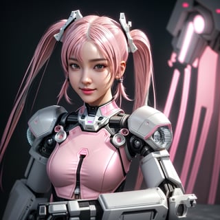 ((high resolution)), ((UHD)), ((incredibly absurdres)), break. ((One android girl)), break. ((pink twintail hair:1.5)), ((upper body:1.5)), ((looking at camera:1.2)), break. ((in the cyberstyle city)), ((slender boby)), ((intricate internal structure)), open arms, ((brighten parts:1.5)), break. ((extremely detailed mecha suit:1.2)), break. (robotic arms), (robotic legs), (robotic hands), ((robotic joint:1.3)), break. Cinematic angle, looking at viewer, smiling face, ultra fine quality, masterpiece, best quality, incredibly absurdres, fhighly detailed, sharp focus, (photon mapping, radiosity, physically-based rendering, automatic white balance), masterpiece, best quality, Mecha body, furure_urban, incredibly absurdres,Ultra-detailed 3D digital art, high resolution, photorealistic rendering, sharp focus, high-quality background, ultra-detailed landscape, ultra-sharp focus, consistent style, unique and well-developed concept, Unreal Engine, intricate details, beautiful color grading, bright lights , symmetry.
, 