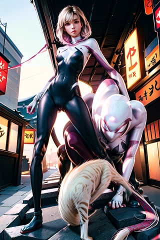 syonbenyokocho,3un,cat,no_humans,High detailed ,chibi,EpicArt,mecha,gwen,spider-gwen