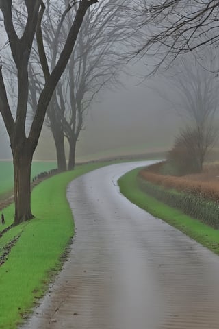 In a rural setting, winter rain drizzles down, transforming the landscape into a picturesque scene. The gentle raindrops create a soothing rhythm as they fall on the fields and meadows. Leafless trees stand as silhouettes against the gray sky, their branches adorned with delicate droplets. The wet earth exudes a rich scent, and the countryside is enveloped in a quiet, contemplative atmosphere. This winter rain paints a serene portrait of rural life, capturing the beauty of simplicity and the cycle of nature.

Positive Prompt: Rural landscape, winter rain, picturesque scene, gentle raindrops, soothing rhythm, leafless trees, silhouettes, delicate droplets, wet earth, contemplative atmosphere, beauty of simplicity, cycle of nature.