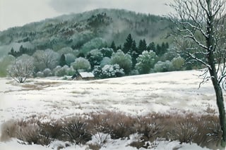 In a rural setting, winter rain drizzles down, transforming the landscape into a picturesque scene. The gentle raindrops create a soothing rhythm as they fall on the fields and meadows. Leafless trees stand as silhouettes against the gray sky, their branches adorned with delicate droplets. The wet earth exudes a rich scent, and the countryside is enveloped in a quiet, contemplative atmosphere. This winter rain paints a serene portrait of rural life, capturing the beauty of simplicity and the cycle of nature.

Positive Prompt: Rural landscape, winter rain, picturesque scene, gentle raindrops, soothing rhythm, leafless trees, silhouettes, delicate droplets, wet earth, contemplative atmosphere, beauty of simplicity, cycle of nature.