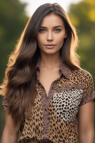 4k,head and shoulder shot, eve, 25yo female, long hair, very beautiful, animal skin shirt,