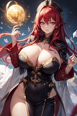 red hair magician, big breasts