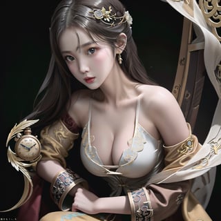 Steampunk, Analog Photography, Extremely Detailed, Surreal, Unreal Engine, Intricate Detail, Very Beautiful, Stunning, Intricate Detail, Surreal, Intricate Detail, Highly Detailed, Wide Depth of Field, Chinese Girl, XXX Boobs,Natural expression, clear hair, super delicate facial features,Fantasy background, fresh style,pretty and cute,boobs