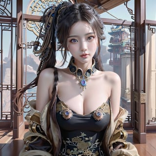 Steampunk, Analog Photography, Extremely Detailed, Surreal, Unreal Engine, Intricate Detail, Very Beautiful, Stunning, Intricate Detail, Surreal, Intricate Detail, Highly Detailed, Wide Depth of Field, Chinese Girl, Natural expression, clear hair, super delicate facial features,Fantasy background, fresh style,pretty and cute,boobs,a lesbian couple