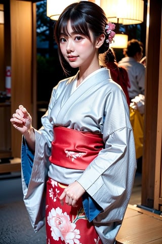 a early-twenty Beautiful Japanese woman, kimono,